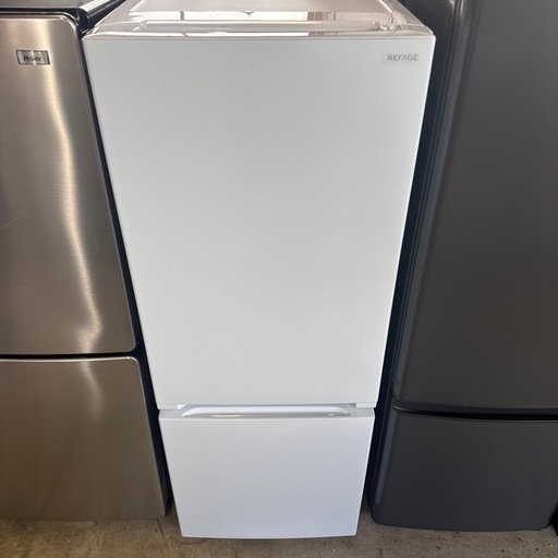 【156L】ドア 冷凍冷蔵庫 容量156L 冷凍室45L 冷蔵庫111L YRZ-F15LW 2024年製