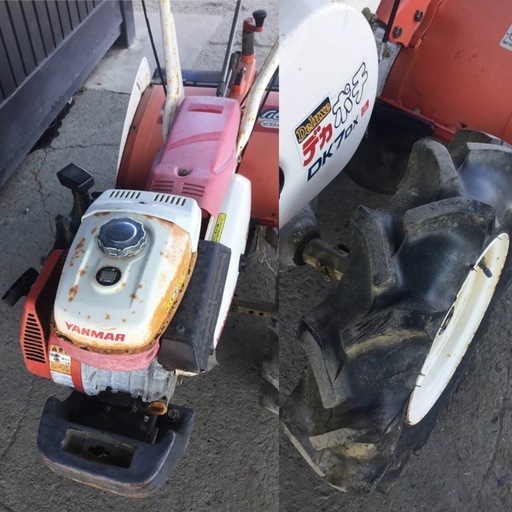 h-311△ q 岐阜発/ ヤンマー/ デカポチ/ DK7DX/ 管理機/ 耕運機/ 実動 動画実演は行なっておりません/ 現状品/ 管u/ R8.4/8 △