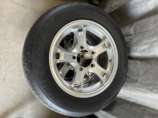ジムニーJB23 アルミホイール　KEELER 16インチ5.5jインセット22 5穴175.80r16夏タイヤ付2.3山