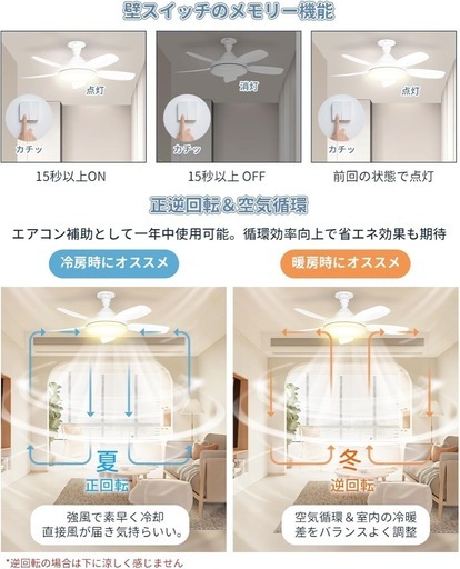 新品未使用✨ シーリングファンライト8~10畳 扇風機 サーキュレーター　ファン付き照明
