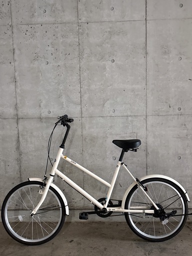 【極美品】あさひ Cream Mini 20インチ ミニベロ クリーム シングルギア おしゃれ街乗り