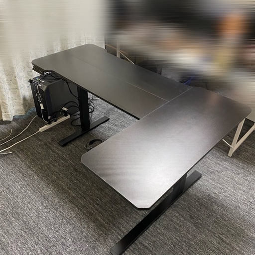 【美品】電動昇降式L字ゲーミングデスク