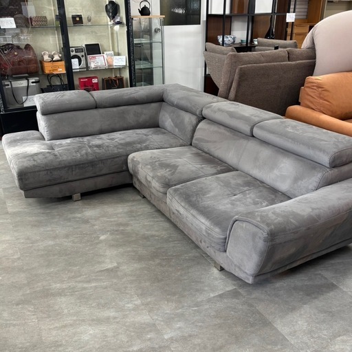 ニトリ L字ソファ セオ カウチソファ グレー 布 2 SEATER SOFA CEO 札幌市白石区 E248