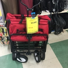 ジャングルジャングル貝塚店　キャリーワゴン　折りたたみ　レッド　アウトドア　キャンプ　BBQ 貝塚市　泉佐野市　阪南市　泉南市　リサイクルショップの画像