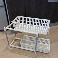 【無料】ニトリ 2段スライドラック 収納の画像