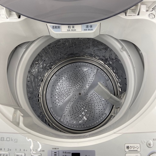 SHARP 8.0kg 全自動洗濯機【リサイクルフカツ岡崎倉庫店】260420YS-39