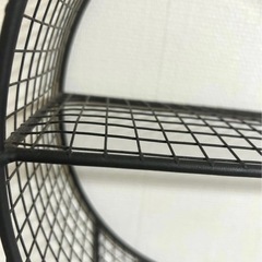 【未使用】円形　ブラック アイアン　シェルフ　壁掛け　飾り棚　2wayの画像
