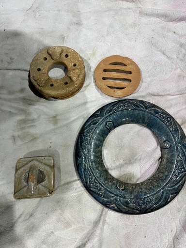 昭和レトロ 信楽焼 海鼠釉 火鉢 陶器鉢 金魚鉢 アンティーク 丸型火鉢
