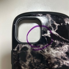 iPhone マーブル模様 iFaceケース　　黒の画像