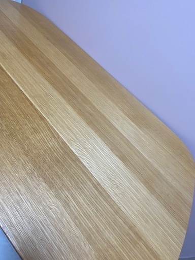 無印良品 オーク材テーブル・丸脚・幅１５０ｃｍ