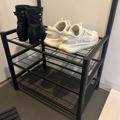 フック付き　玄関棚の画像