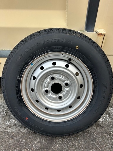 145 80 12 インチ 2026年製 7000円/本 ハブ径　55mm 新品 タイヤ付スチールホイール てっちん 軽バン 軽トラ 軽貨物 残り19本