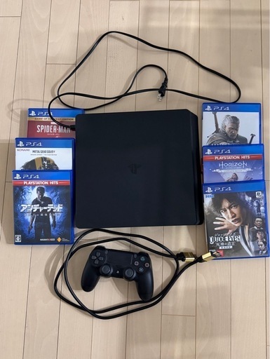 ソフト6個付き、PS4本体、純正コントローラー、高速HDMI