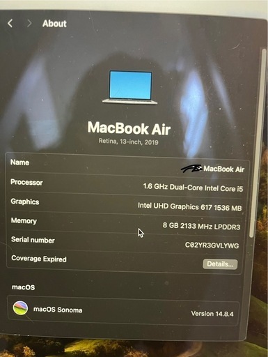パソコン MacBook Air 13inch
