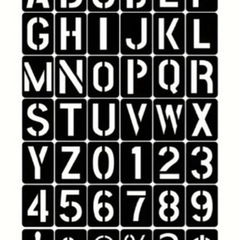 ステンシルシート42枚セット｜ アルファベット・数字・記号｜の画像