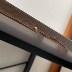 パソコン　デスク　テーブル　勉強机　ブラウン　引き取り早い方希望の画像