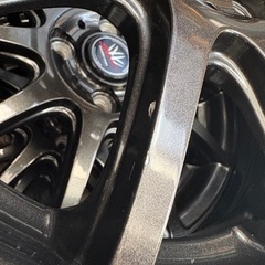 ⑳155/65R14新品ブリヂストンタイヤ4本と美品中古ホイールとナット付きの画像