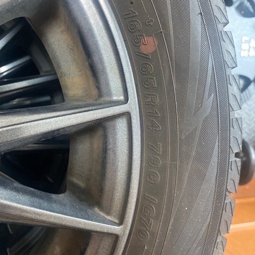 ヨコハマスタッドレスタイヤホイールセット165/65R1479Q　IG70 4本セットです