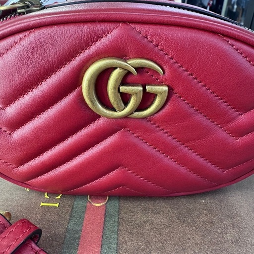☆ドリーム荒牧店☆GUCCI グッチ GGマーモント ウエストバッグ レッド