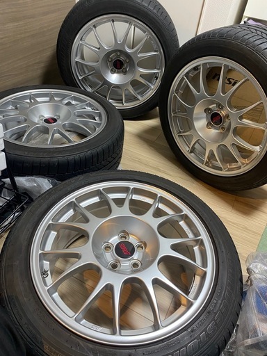美品 タイヤ新品 レガシィ  S402 BBS 鍛造ホイール 18インチ PCD100 5穴