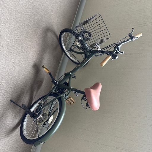 自転車売ります 折りたたみ自転車あげますあさひミモレット20inchボルドーレッド (鬼瓦