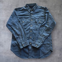 80s USA製 Wool richシャモアクロス 長袖シャツ XL相当の画像
