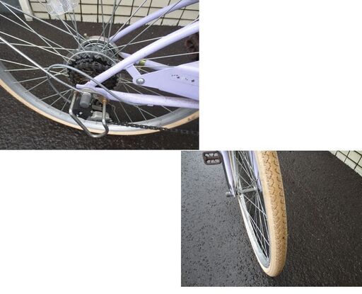 24インチ 子供用自転車 6段変速 紫色 カゴ付き  カギ付き ジュニアサイクル　パープル 札幌 北20条店