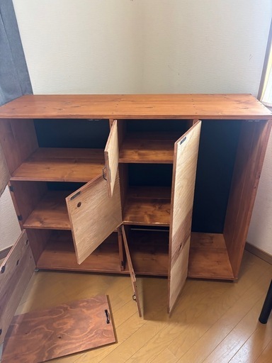 DIY 自作の棚 自作の棚 DIY】誰でもできる！簡単でシンプルな格子の棚をDIY