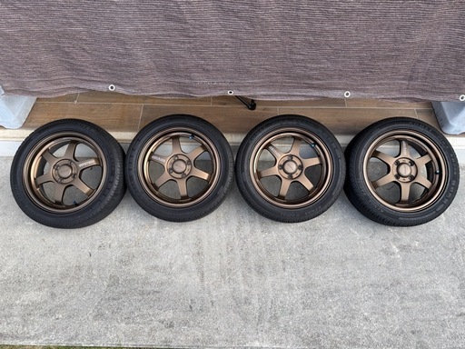旧車…美品、山あり15インチタイヤホイール レイズTE37 15インチ (あら) 奥武山公園のタイヤ、ホイールの中古