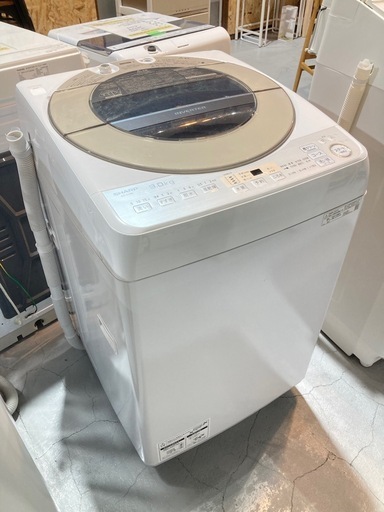 ★563　SHARP　全自動洗濯機9kg　2019年製　ES-GV9D　【リサイクルマート鹿児島宇宿店】 ☆563 SHARP 全自動洗濯機9kg 2019年製 ES-GV9D 【リサイクルマート鹿児島