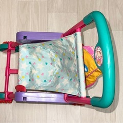 【生産終了・豪華セット】ぽぽちゃん2体（布・お風呂用）＆ベビーカー・抱っこ紐の画像