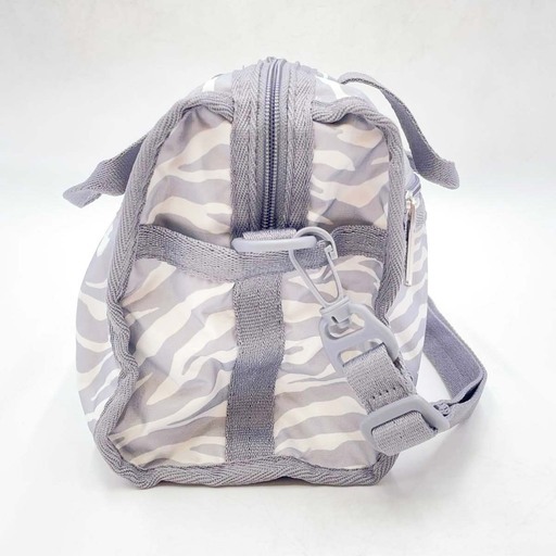 レスポートサック LeSportsac ミニダッフル バッグ ゼブラ 2WAY ショルダーバッグ グレー レディース