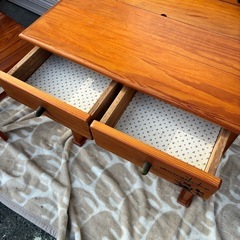 【ママイクコ ドレッサー】鏡・イス付き 木製 ナチュラルの画像