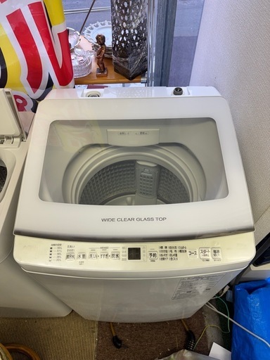 【漂白洗浄済み】高年式 AQUA アクア 全自動洗濯機 7kg AQW-V7N 上開き 2022年製 洗濯機1台の処分が無料！