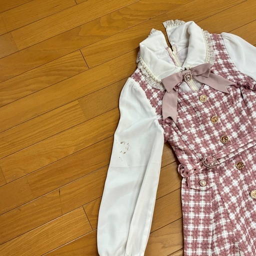 格安　即配　LIZLISA リズリサ　ピンク　チェックツイード　上下セットアップ