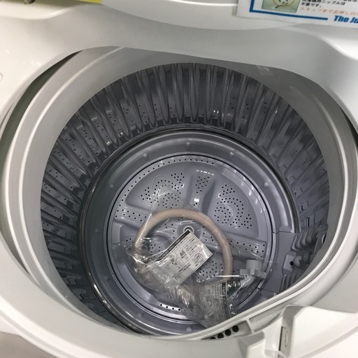 ジャングルジャングル貝塚店　洗濯機　シャープ　2024年製　6.0kg　白　ホワイト　縦型　上開き　ローダウン　風乾燥　穴なし槽　ほぐ