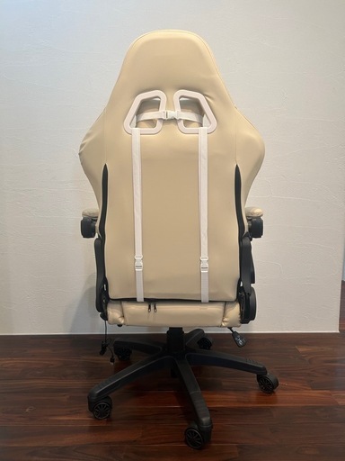 ダウインクス ゲーミングチェア 腰&背中マッサージクッション付&ヘッドレスト付&オットマン付き