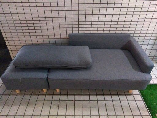 カウチソファ グレー系 幅183×奥79×高75㎝ 2人掛け 長椅子 ソファー ソファベッド 家具 札幌市 中央区 南12条