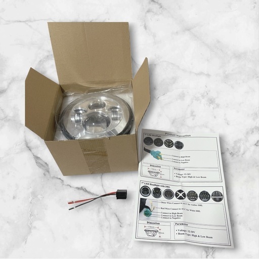 【新品】バイク 車 ヘッドライト 7インチ ヤマハ オートバイ ランプ LED HENGTUAOTO 7インチ LEDX‑Style プロジェクターヘッドライト  ヤマハ オートバイ エレクトラ グライド モト LED 4.5インチ 補助フォグ パッシング ランプ付き アッセンブリ(Only 7 inch chrome)