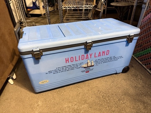 伸和 HOLIDAY LAND 500 クーラーボックス 48L キャリータイプ  釣り キャンプ BBQ アウトドア 中古品 ③
