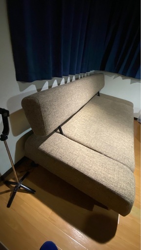 Sofa Bed ソファベッド 3人掛け リクライニング ファブリック イージー
