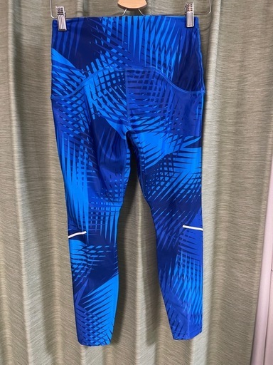 NIKEナイキDRI-FITランニングタイツ青レディースL レディース トレーニングパンツ スパッツ ロングタイツ ブルー タイツ