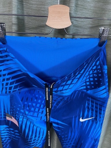 NIKEナイキDRI-FITランニングタイツ青レディースL レディース トレーニングパンツ スパッツ ロングタイツ ブルー タイツ
