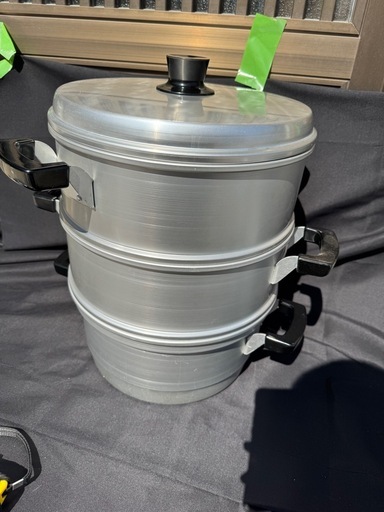 業務用 アルミ蒸し器 蒸し器 アルミ製 32cm 3段 大きめ 業務用・家庭用 (いと) 近鉄富田の