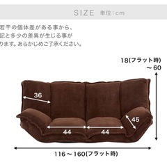 LOWYAフロアソファ リクライニング の画像