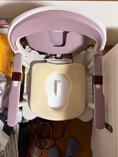 ポータブルトイレ＜座楽＞ ラフィーネ 脱臭プラスチック便座（前後傾斜脚付き）PN-L30211V（ミスティパープル）
