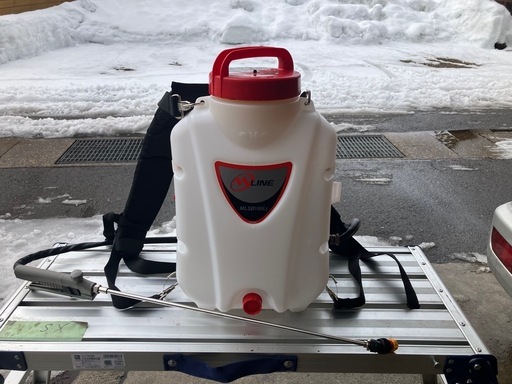 丸山　バッテリー動噴　10L　MLSB100Li　除草剤散布　中古　程度良