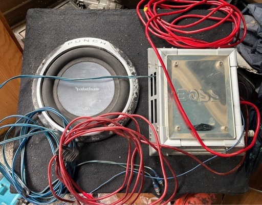 アンプ ウーファー セット 配線付き 即使用可能 ウーハー Rockford アンプ BOSS