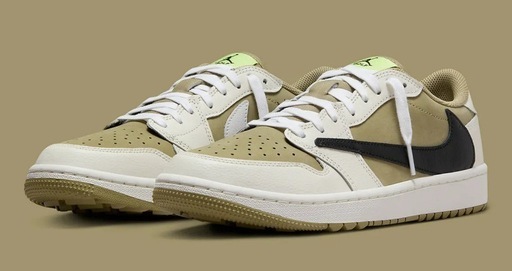 靴/バッグ Nike Air Travis Scott  Jordan 1 Low Golf NRG "Neutral Olive"