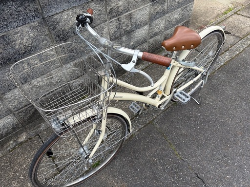 【26インチ自転車】美品❗️ブリヂストン製　ノルコグ　内装3段変速、LEDオートライト付　鍵新品❗️スペアキー2本あり❗️若林自転車　膳所店　SALE中❗️ 26インチ自転車】美品❗️ブリヂストン製ノルコグ内装3段変速、LED